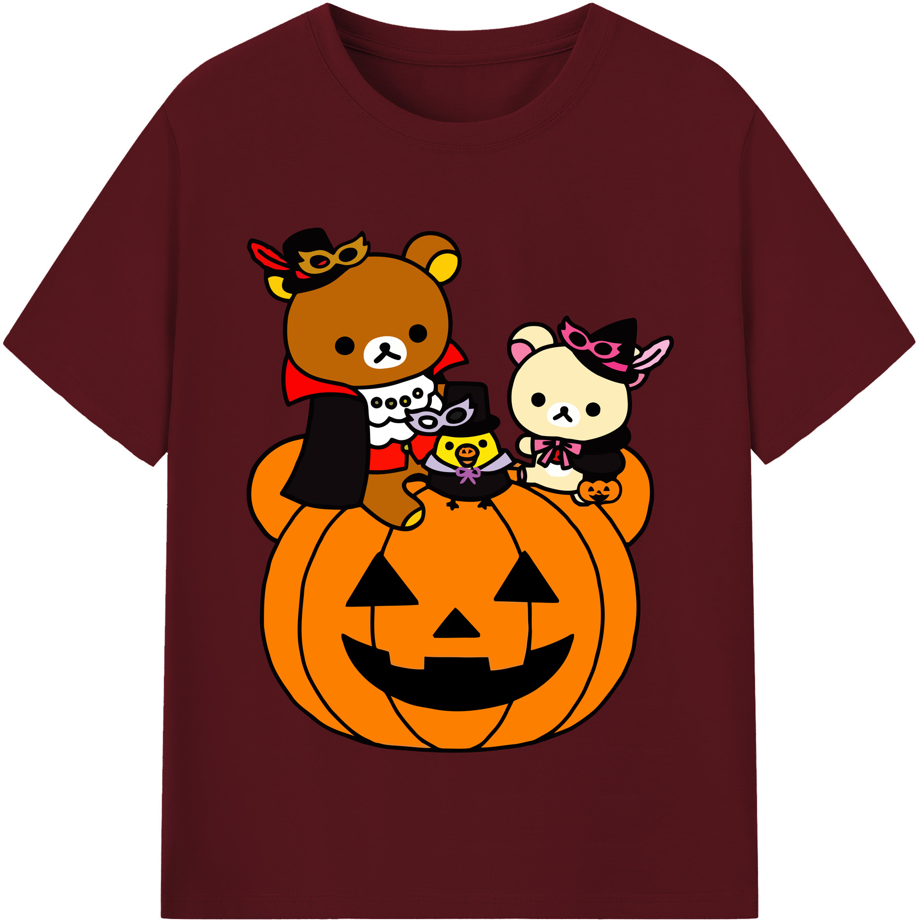 （画像用） リラックマ リラックマ キイロイトリ Rilakkuma Korilakkuma Kiiroitori 綿100％半袖Tシャツ（フロントプリント）